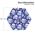thumbnail image 2 of KLL Drink Coasters Set Hexagon of 4,PU Leather Absorbent Coasters Set Decorative Coffee Cup Coasters Housewarming Gift for Home Decor-crystal Skull flower leaf, 2 of 5