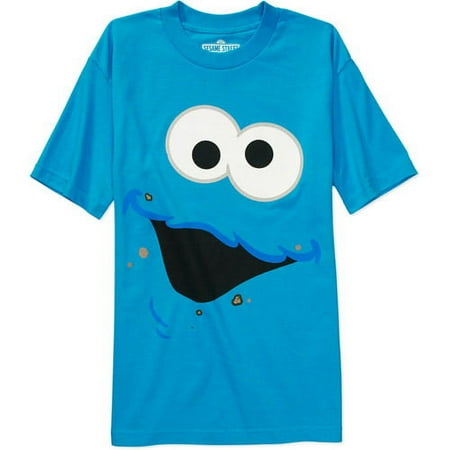 Sesame Street - Big Men's Cookie Monster Big Face Tee, Size 2XL