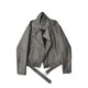 thumbnail image 5 of -Chaqueta Retro de cuero sintético para mujer, abrigo holgado con cinturón y cremallera, ropa de calle Vintage para primavera y otoño, 5 of 5