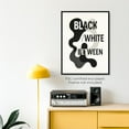 thumbnail image 3 of Moonow7 Bauhaus Typography Wall Art Prints, Large Abstract Painting in Black with Beige Elements and Letter Form for Living Room or Bedroom, Studio Feature, Unframed Size 40x50 cm / 16x20″, 3 of 13