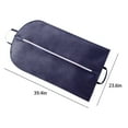 thumbnail image 3 of Foldable Travel Garment Bag for Suits & Dresses Breathable Non Woven Fabric,60x100cm (23.6x39.4in) Black Blue Gray 2 Carry Handles,Zipper,Closet Storage & Travel Suit Cover, 3 of 7