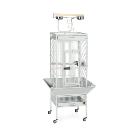 Prevue Select Wrought Iron Cockatiel Bird Cage 18x18x57", color: Pewter