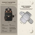 thumbnail image 5 of Baby diaper bag, with changing pad, multi-functional baby diaper bag, portable diaper bag, diaper bag storage bag, with insulated bottle bag, suitable for both boys and girls, Black., 5 of 8