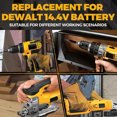 thumbnail image 3 of 2Pack Upgraded to 4.8Ah 14.4V DC9091 DW9094 Ni-MH Replacement for 14.4V Battery XRP DW9091 DW935 DE9038 DE9091 DE9092, 3 of 5