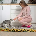 thumbnail image 4 of 2 Piece Brown Wood Sunflower Flowers Rug Kitchen Rug Set, Decor Kitchen Rugs, Absorbent Non-Slip Washable Floor Mats, Home Indoor Runner Rugs 17"x47"+17"x30", 4 of 7