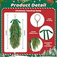 thumbnail image 2 of 2 Pcs Artificial Christmas Teardrop Swag 28" Faux Norfolk Pine Needles Branches Reusable Hanging Greenery Wreath with Velvet Bow for Holiday Door Table Mantle Fireplace Indoor Outdoor Decor, 2 of 14
