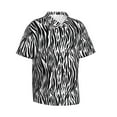 thumbnail image 2 of Balery Zebra Print Men's Hawaiian Shirts Short Sleeve Beach Shirt Relaxed Fit Vacation Button Down Shirts-, 2 of 9
