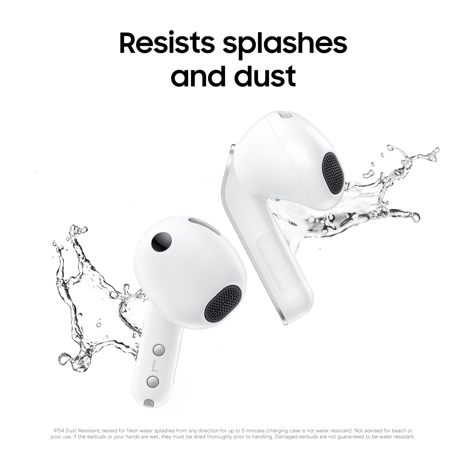 Samsung Galaxy Buds4 Bluetooth Headphones and Charging Case, White