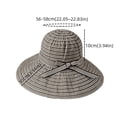 thumbnail image 5 of Cutuoiiu Summer Striped Pattern Wide Brim Bucket Hat for Women, Breathable Woven Sun Hat Decorated With Elegant Bow, Beach Travel Outdoor Vacation Sun Shade Hat, 5 of 7