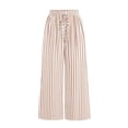 thumbnail image 3 of Womens Pants Elastic Waist Light-Weight Palazzo Pants for Women Casual Lounge Wide Leg Pants Woman Khaki L, 3 of 9