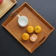 thumbnail image 6 of Ottoman Tray, 12'' x 10'' x 1'' Wooden Serving Tray with Handles for Ottoman Tray, Food, Breakfast, Eating, Drinks, BBQ,, 6 of 9