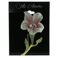 thumbnail image 2 of Lily Flower Brooch-Pin Gold-Tone Metal Colorful With Crystal Accents LQP774, 2 of 2