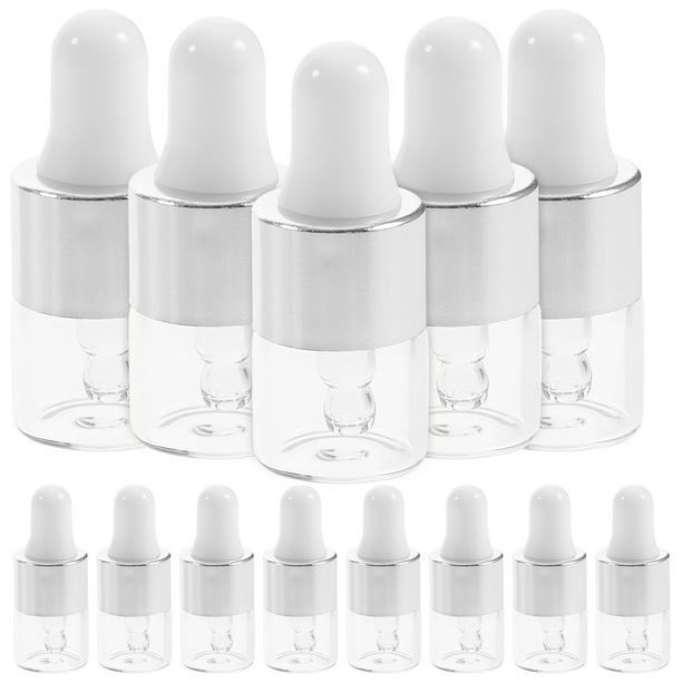 FELTECHELECTR 30 botellas transparentes de aceite esencial, frascos de muestra de perfume, frascos con gotero para exteriores