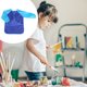 thumbnail image 5 of EeaseMX Niños niños impermeabilizados de manga larga con manga larga de la pintura delantal más tamaño (azul), 5 of 8