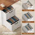 thumbnail image 4 of Farmhouse L Shaped Computer Desk with 2 Drawers and Storage Shelves, Reversible 86.6" Gaming Desk with LED Lights, Corner Office Desk for Home Office, Bedroom, Living Room, 4 of 7