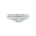 thumbnail image 2 of Solid 10k White Gold Princess Cut Diamond Bridal Wedding Engagement Ring Band Set 1/2 Ct. - Size 7, 2 of 5