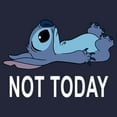 thumbnail image 2 of Junior's Lilo & Stitch Not Today Cowl Neck Sweatshirt Navy Blue X Small, 2 of 4