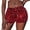 shorts 89#Red, variant on Womens Shorts High Waist Solid Color Hot Pants Stretch Sequins Stage Performance Party Night Out Casual Versatile Summer Outdoor
