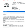 thumbnail image 2 of Rear Right Drum Brake Self Adjuster Repair Kit - Compatible with 2004 - 2008 GMC Canyon 2005 2006 2007, 2 of 2