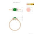 thumbnail image 6 of ANGARA Natural Cushion Emerald and Diamond Three Stone Ring in 14K Rose Gold for Women (Size-5mm) | May Birthstone, Birthday, Anniversary, Jewelry Gift for Women | Natural Emerald Ring, 6 of 11