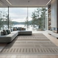 thumbnail image 2 of ODIKA 6'x9' Beige Geometric Design Washable Area Rug Modern Patterns with Rhythmic Symmetry for Queen Size Bedroom, Under Bed, Master Suite, Easy Care, Non-Shedding, 2 of 7