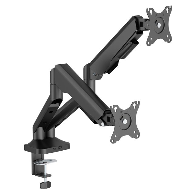 Heavy-Duty Dual Monitor Arm for 17"-35" Screen, Adjustable Gas Spring Dual Monitor Stand 360° Desktop Mount, Each Arm Holds up to 26.4lbs
