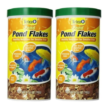 Flaked Fish Food for Small Goldfish and Koi with Premium Nutrition (2 Pack)
