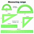 thumbnail image 2 of Uxcell 4pcs Triangular Ruler Set 20cm Plastic Metric Inch Ruler Geometric Protractor Triangle Ruler Engineering Scale, 2 of 6