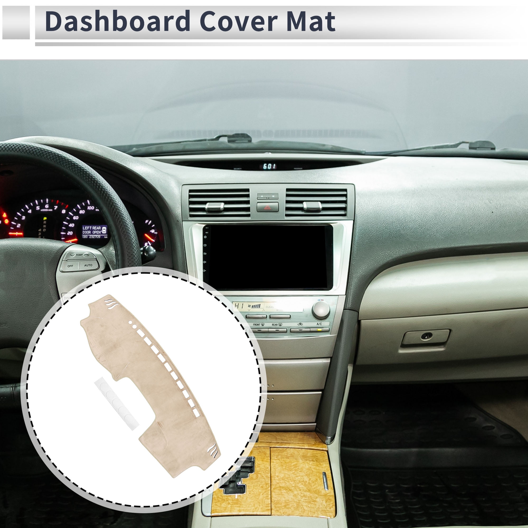 Unique Bargains Dashboard Cover Anti-Slip/Anti Dust Dash Cover Mat Carpet for Toyota Camry 2002-2006 Flannel Beige