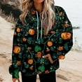 thumbnail image 1 of AMERTEER Sweatshirt Halloween Femmes Mode Quotidienne Polyvalent Casual Col Rond Manches Longues Imprimé Top Sweatshirt, 1 of 5