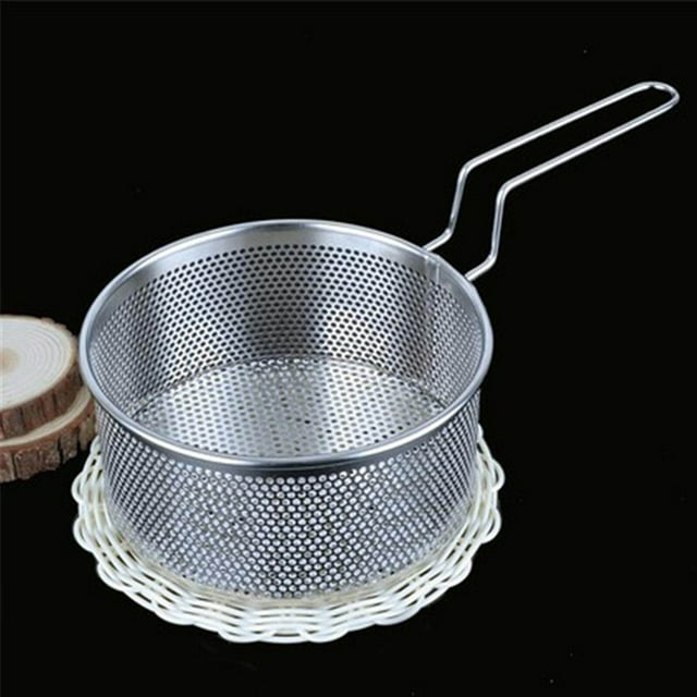 ziyahi Panier à Croustilles en Acier Inoxydable Filet Outil de Cuisson Passoire à Friture Cuisine Cuisson Grand