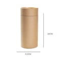thumbnail image 1 of kurtrusly Storage Canister Leak-proof Tea Kraft Paper Container Moisture-proof Bottle Presents Packaging Case Sealing Lentils Cookies 5 8.3x24cm, 1 of 8