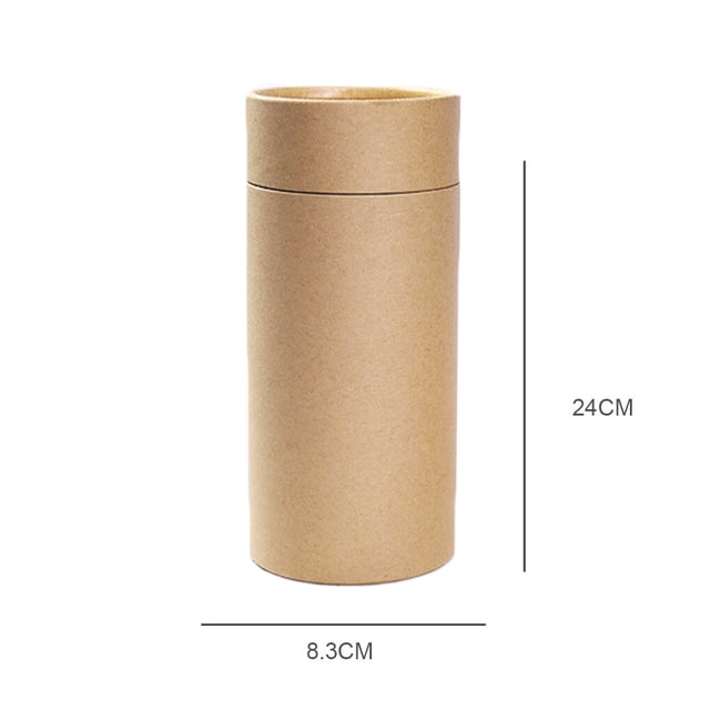 kurtrusly Storage Canister Leak-proof Tea Kraft Paper Container Moisture-proof Bottle Presents Packaging Case Sealing Lentils Cookies 5 8.3x24cm