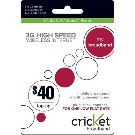 Cricket $40 Broadband Card