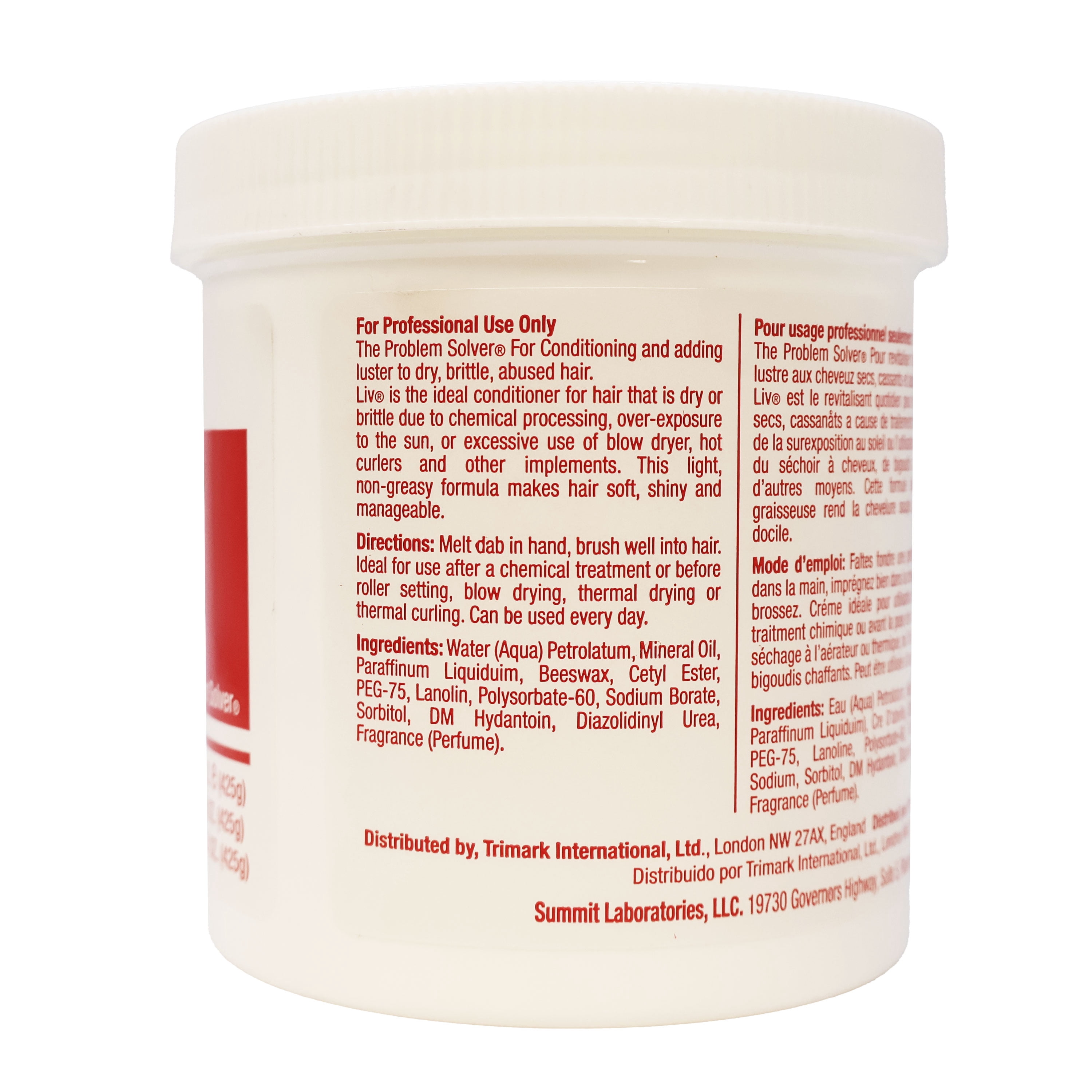 Summit Liv The Problem Solver Creme Hair Dressing and Conditioner, 15 Oz.