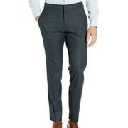 Reaction Kenneth Cole Mens Pants 34X30 Dress Slim Stretch Gray 34