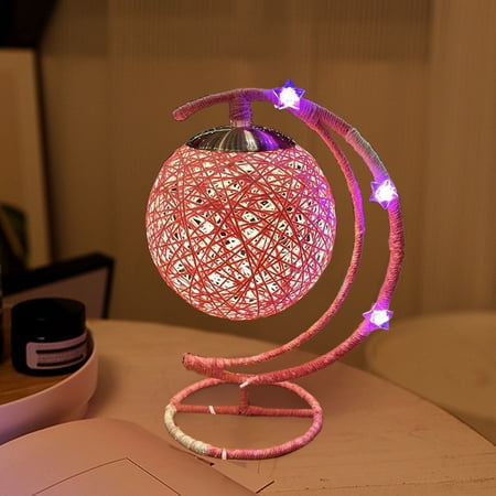 

Lighting Ceiling Decorative Lights Lron Decorative Table Lamp Warm Light LED Lamp Wire-Wound Iron Decorative Lamp Holiday Bedroom Romantic Bedside Tabletop Decoration Lamp Battery Operated Iron Pink
