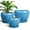 Sky Blue, variant on Ceramic Plant Pots ,10+8+6 inch Modern Large Flower Planters for Plants with Drainage & Saucer  for Orchids & Succulents Housewarming Gift for Women, Set of 3 Blue-Glaze