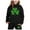 Black, variant on CHENge Outfit 3-12 Years Girl St. Patrick's Day Children's Middle and Large Children's Long Teen Girl Sweatpants and Hoodie Pant Set