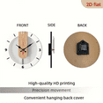 thumbnail image 7 of Minimalist Wooden Pendulum Wall Clock, Modern Scandinavian Design with Neutral Tones, Unique Timepiece for Living Room & Office, Ideal for Minimalist Home Decor Enthusiasts, 7 of 7