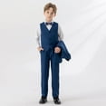 thumbnail image 6 of Boys Suit Set for Wedding Notch Lapel Formal Boy Suit Jacket Vest and Pants Set, 6 of 9