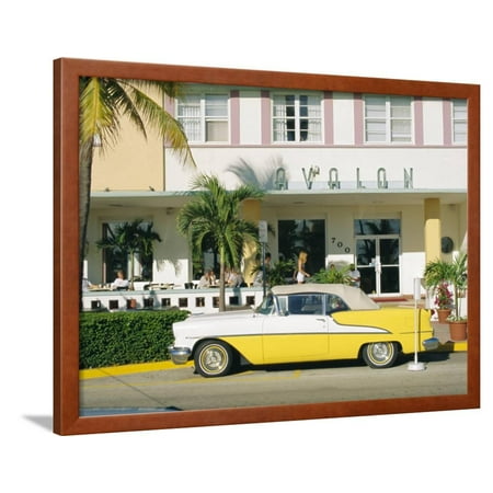 The Avalon Hotel An Art Deco On Ocean Drive South Beach The Avalon Hotel An Art Deco On Ocean Drive South Beach Miami Florida Usa Framed Print Wall By Fraser Hall