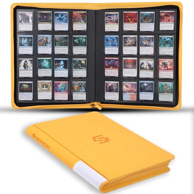 Carpeta para cartas Snewkcdy de 1024 bolsillos, impermeable, de cuero PU
