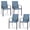 Blue, variant on Vicllax Outdoor Dining Chairs Set of 2, Patio Stacking Chairs with All Weather Breathable Textilene for Backyard Porch Garden, Gray