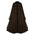 thumbnail image 2 of Hvyesh Medieval Hooded Cloak Renaissance Cape with Ruffled Shawl Collar Button Long Cloak for Women Men Halloween Cosplay, 2 of 4