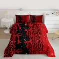 thumbnail image 2 of Feelyou Fashion Bowknot Kids Bedding Comforter Set, Red Zebra Leopard Print Twin Comforter Sets, Dreamy Stars Galaxy Reversible Bedding Set, Microfiber Bedroom Decor, 2pcs, 2 of 8