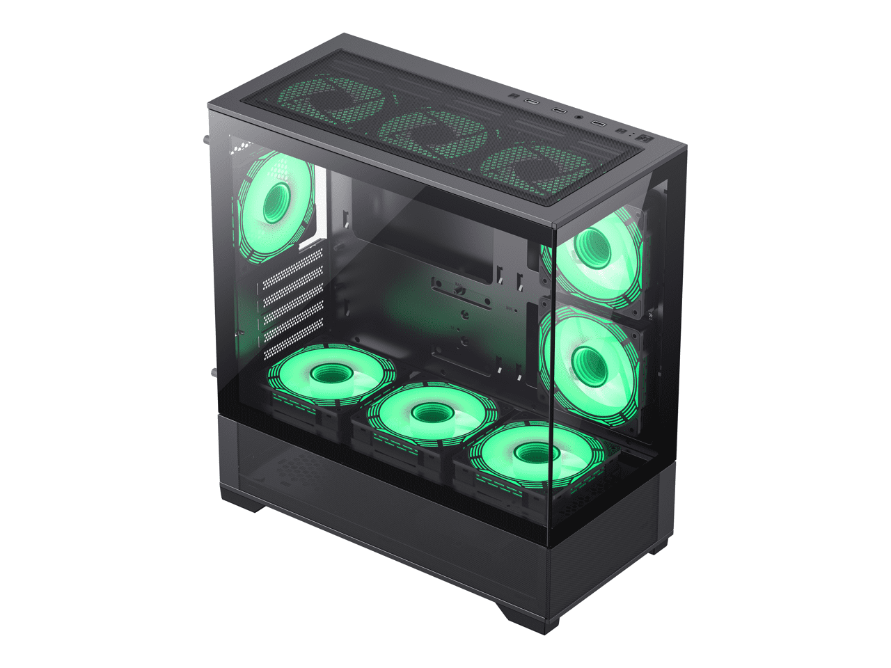 GAMEMAX VISTA MB Black USB3.0 Micro-ATX Tower Tempered Glass Computer Case. Fan is Not Included.