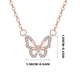 thumbnail image 3 of Collar de moda con 28 circonitas cúbicas para mujer regalo maravilloso plata y oro rosa Xihbxyly, 3 of 7