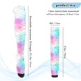 thumbnail image 3 of Dailycode Sheer Knee High Stockings for Women Rainbow Fish Scale, 3 of 7
