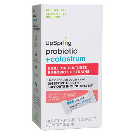 UpSpring Probiotic + Colostrum Powder for Babies & Kids, 30 (Best Yogurt For Probiotics Canada)